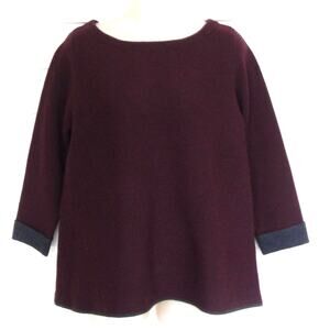 Nanette Lepore Modern Merino Wool 3/4 Sleeve Sweater